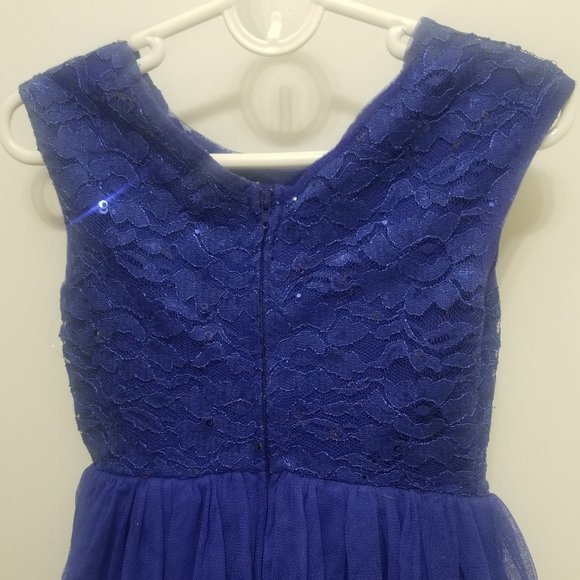 glittering deep blue girls dress, gorgeous! - Picture 8 of 8